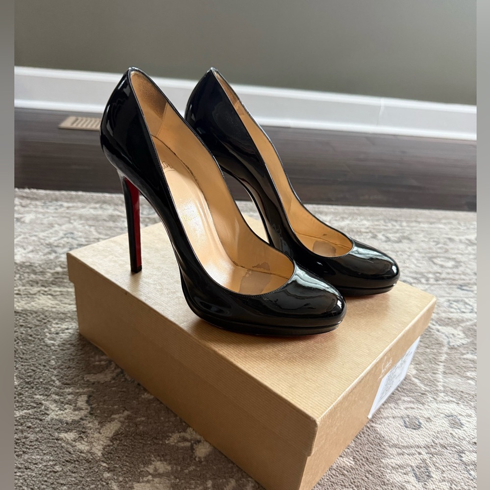 Christian Louboutin Black Patent Leather Heels